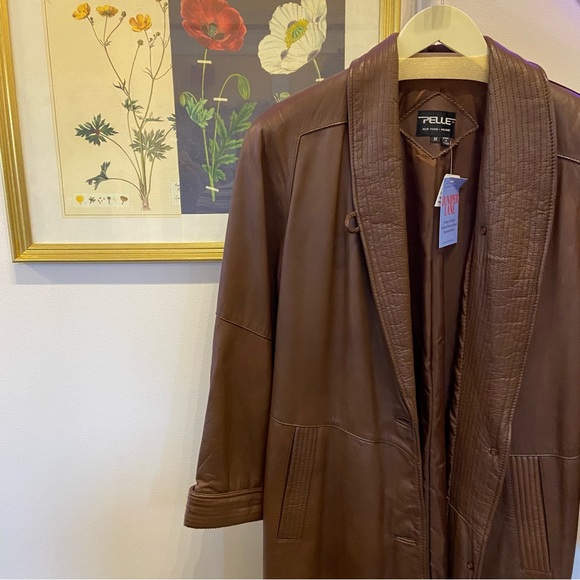 100% Leather - Vintage Pelle Trench-Coat - Picture 5 of 13